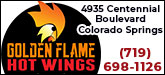 Golden Flame Hot Wings Sponsorship Banner